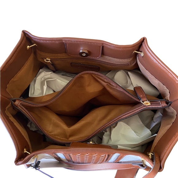 ADRIENNE VITTADINI LINEN TOTE W/ DETACHABLE POUCH - Picture 9 of 14